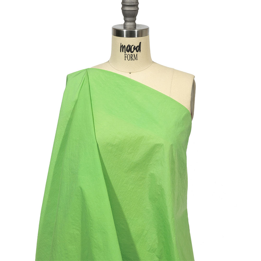 Balenciaga Italian Lime Crinkled Nylon Drape Balenciaga Italian Lime Crinkled Nylon Drape