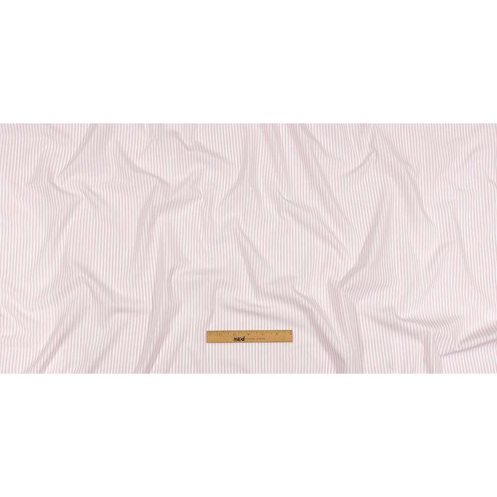 Balenciaga Italian Pink and White Candy Striped Cotton Poplin Full Balenciaga Italian Pink and White Candy Striped Cotton Poplin Full
