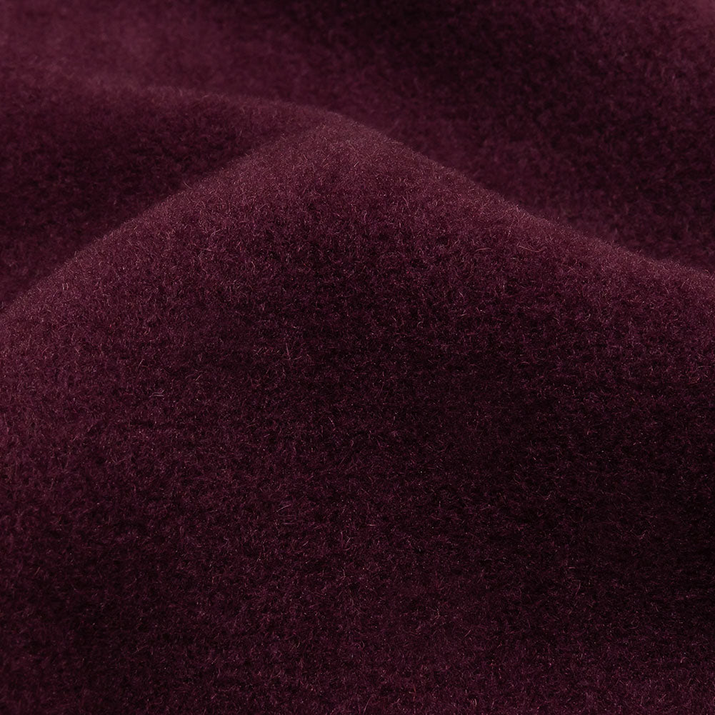 Balenciaga Italian Wine Red Brushed Blended Camel Hair Twill Coating Detail Balenciaga Italian Wine Red Brushed Blended Camel Hair Twill Coating Detail