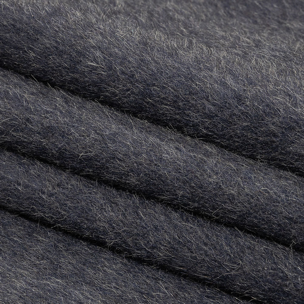 Fur-Like Alpaca and Wool Coating by Balenciaga - Heathered Silver and Black - Made in Italy Folded Fur-Like Alpaca and Wool Coating by Balenciaga - Heathered Silver and Black - Made in Italy Folded