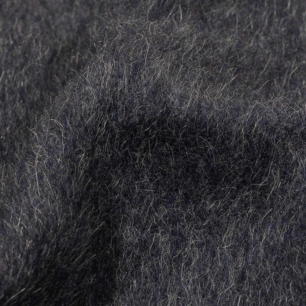 Fur-Like Alpaca and Wool Coating by Balenciaga - Heathered Silver and Black - Made in Italy Detail Fur-Like Alpaca and Wool Coating by Balenciaga - Heathered Silver and Black - Made in Italy Detail