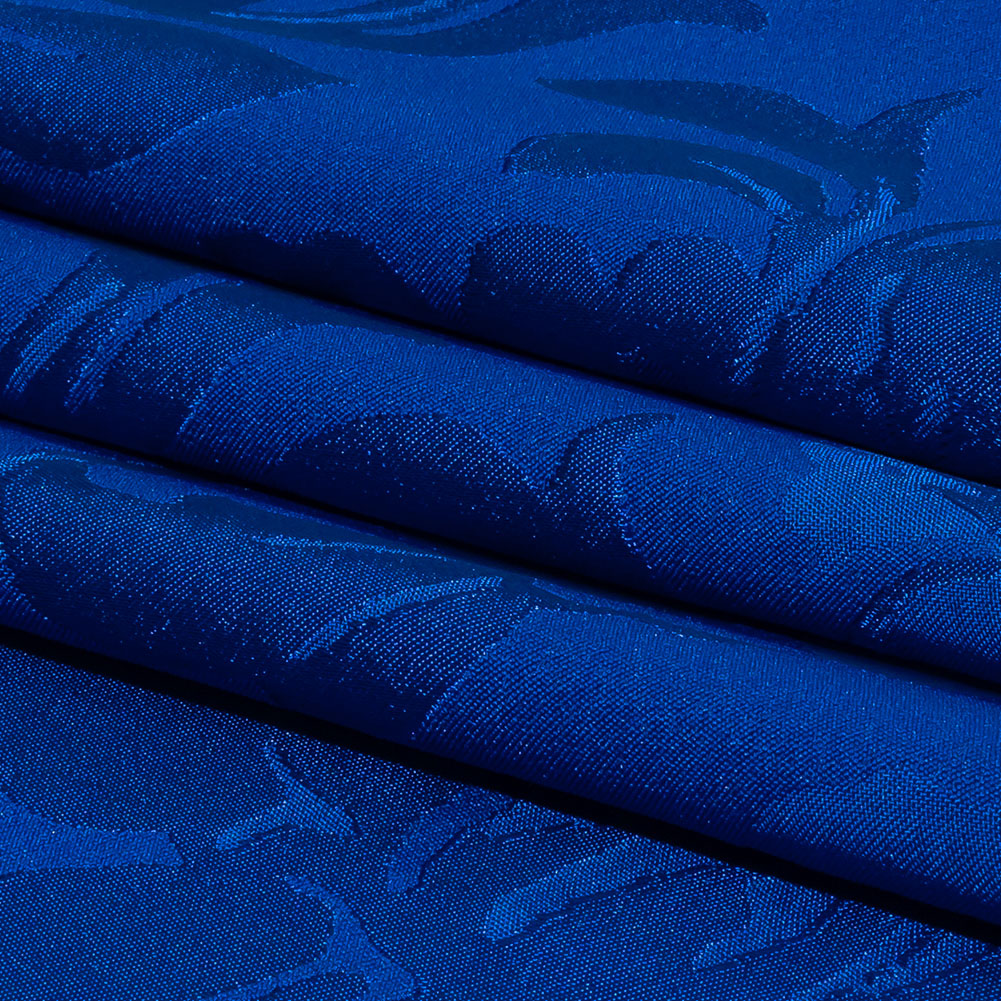 Balenciaga Italian Royal Blue Floral Tonal Stretch Viscose and Polyester Jacquard Folded Balenciaga Italian Royal Blue Floral Tonal Stretch Viscose and Polyester Jacquard Folded