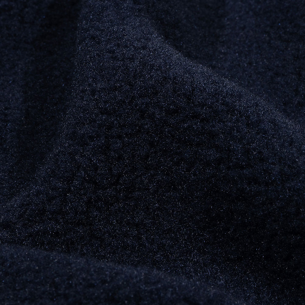 Balenciaga Italian Navy Single Face Polyester and Acrylic Plush Sweatshirt Fleece Detail Balenciaga Italian Navy Single Face Polyester and Acrylic Plush Sweatshirt Fleece Detail