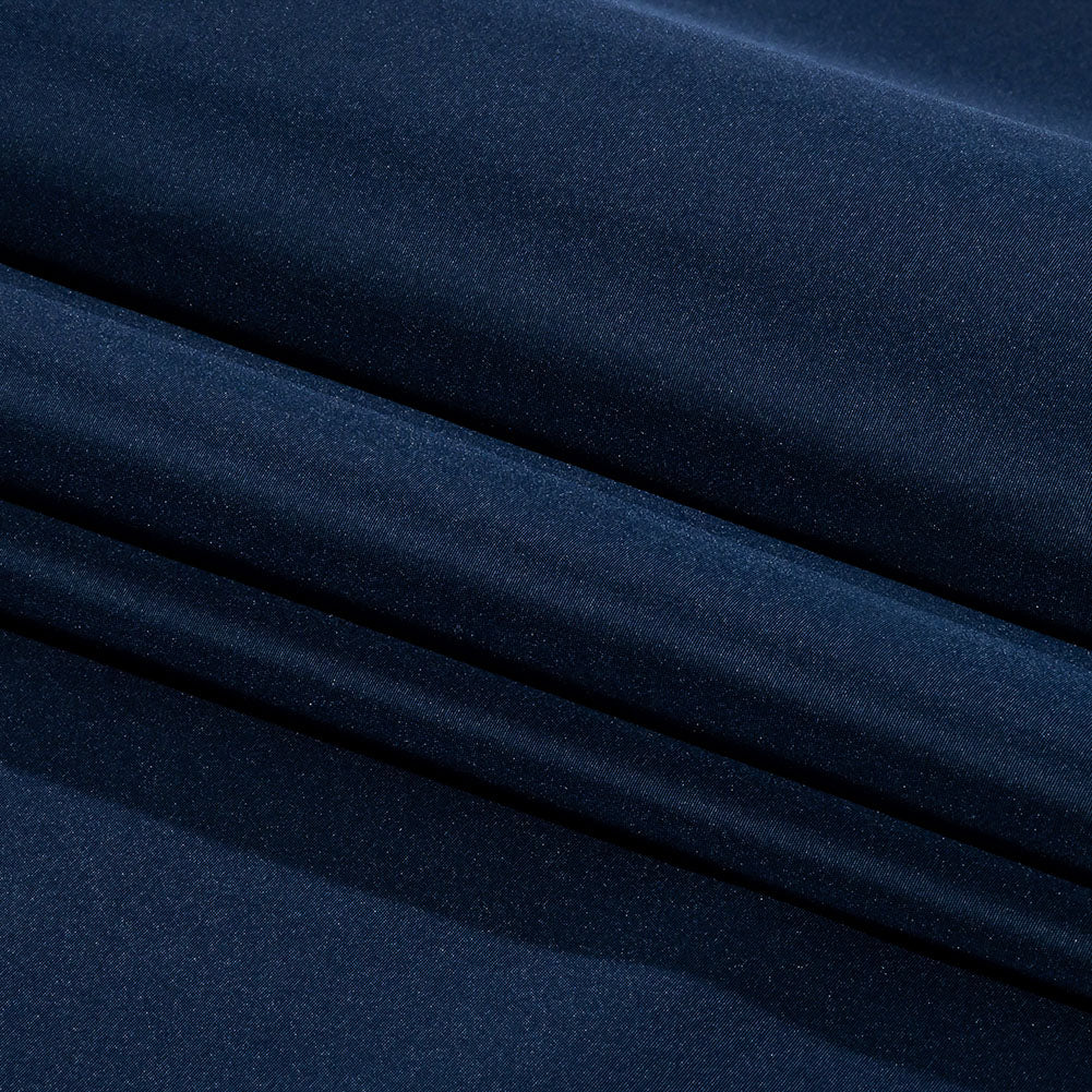 Balenciaga Italian Dark Blue Polyester and Viscose Micro Faille Folded Balenciaga Italian Dark Blue Polyester and Viscose Micro Faille Folded