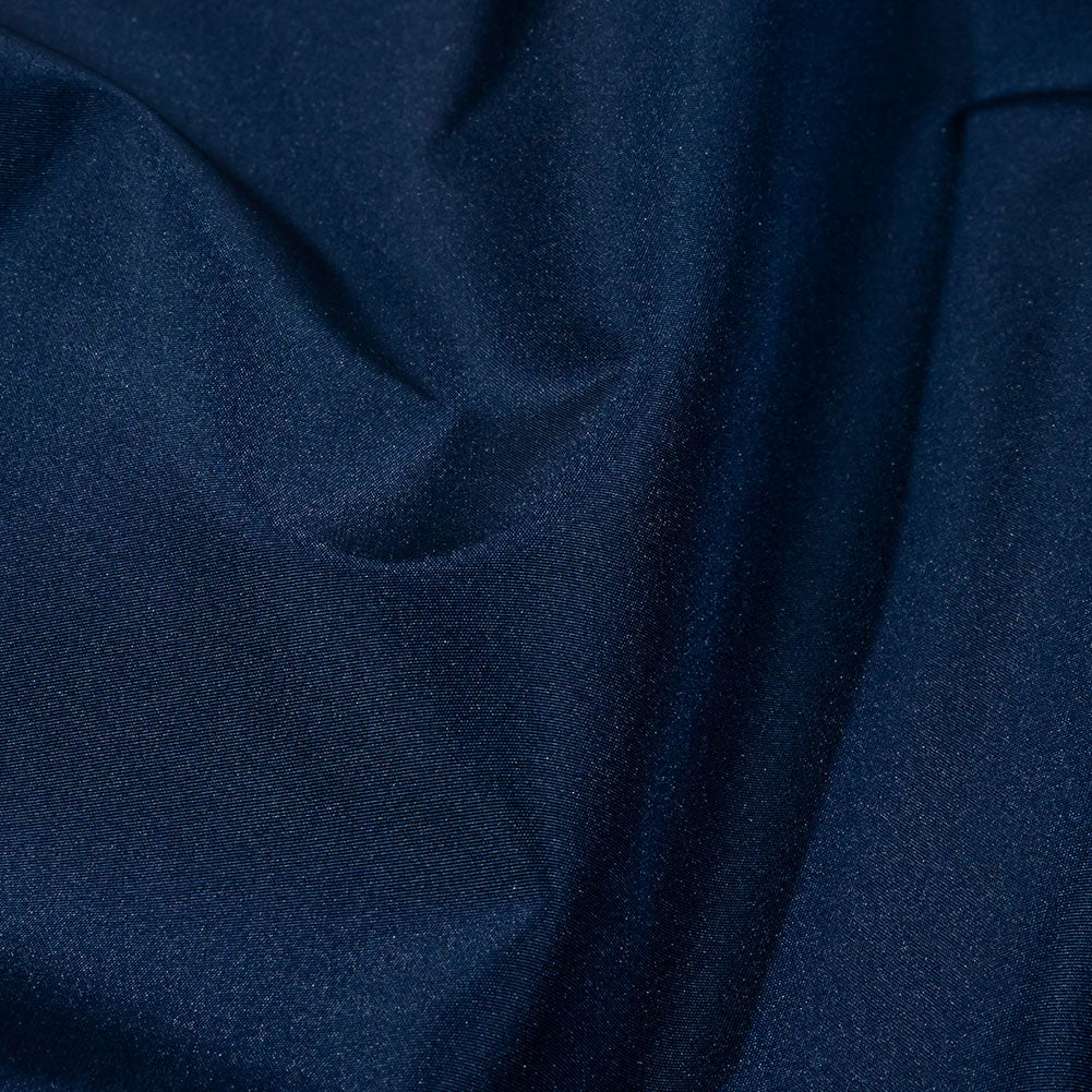 Balenciaga Italian Dark Blue Polyester and Viscose Micro Faille Detail Balenciaga Italian Dark Blue Polyester and Viscose Micro Faille Detail