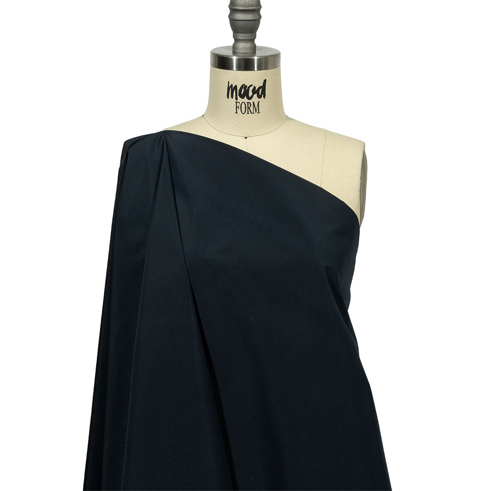 Balenciaga Italian Midnight Navy Polyester and Viscose Micro Faille Drape Balenciaga Italian Midnight Navy Polyester and Viscose Micro Faille Drape