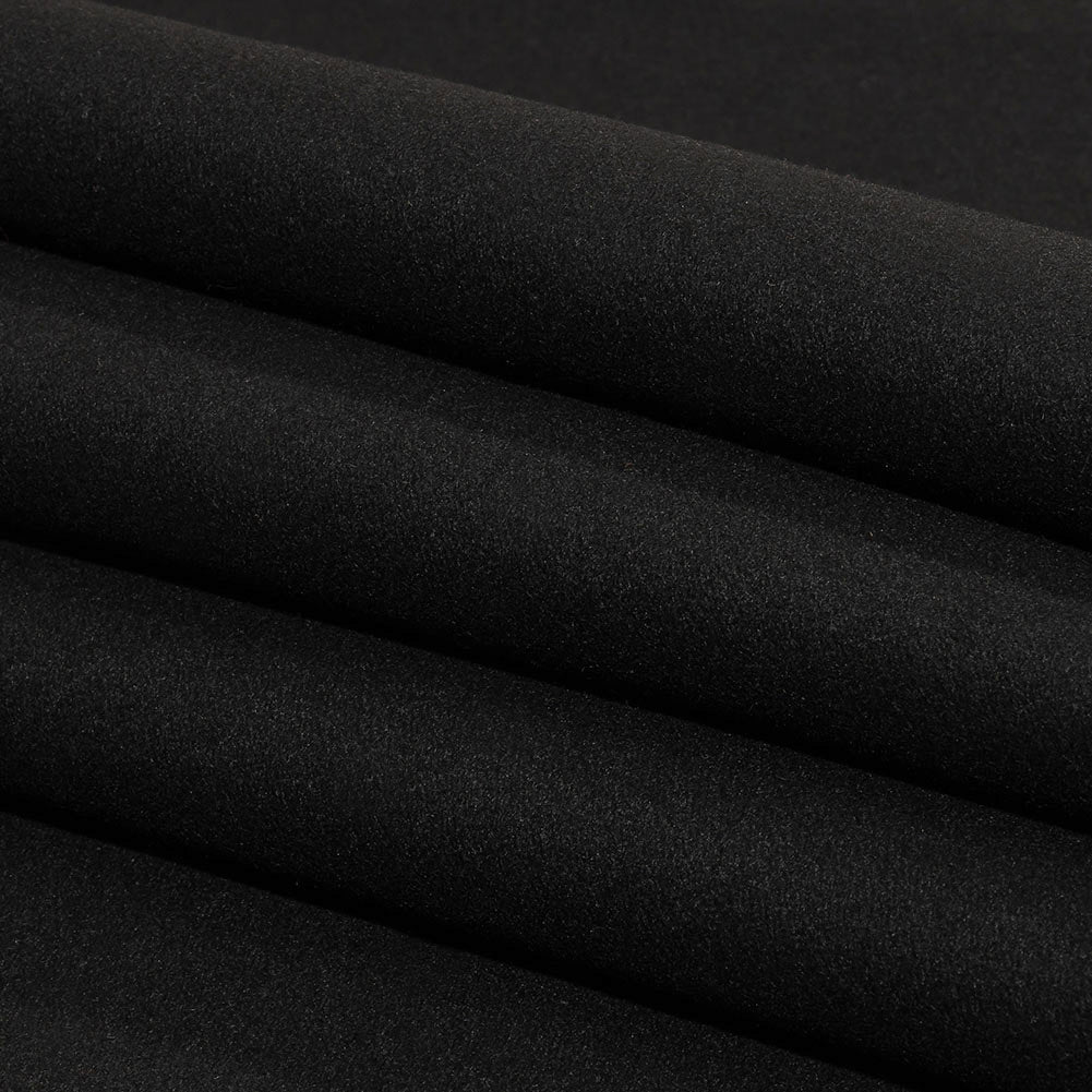 Balenciaga Italian Black Cashmere Double Cloth Twill Coating Folded Balenciaga Italian Black Cashmere Double Cloth Twill Coating Folded