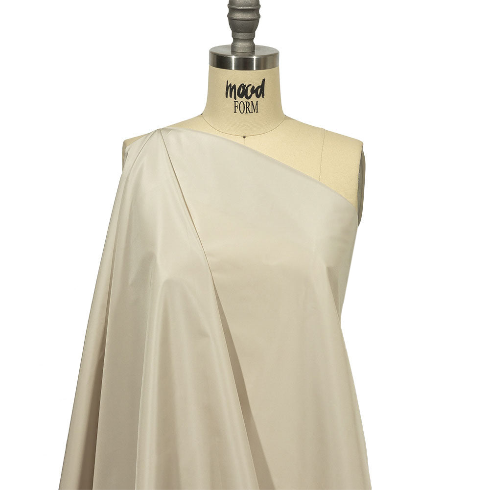 Balenciaga Italian Light Beige Polyester and Viscose Micro Faille Drape Balenciaga Italian Light Beige Polyester and Viscose Micro Faille Drape