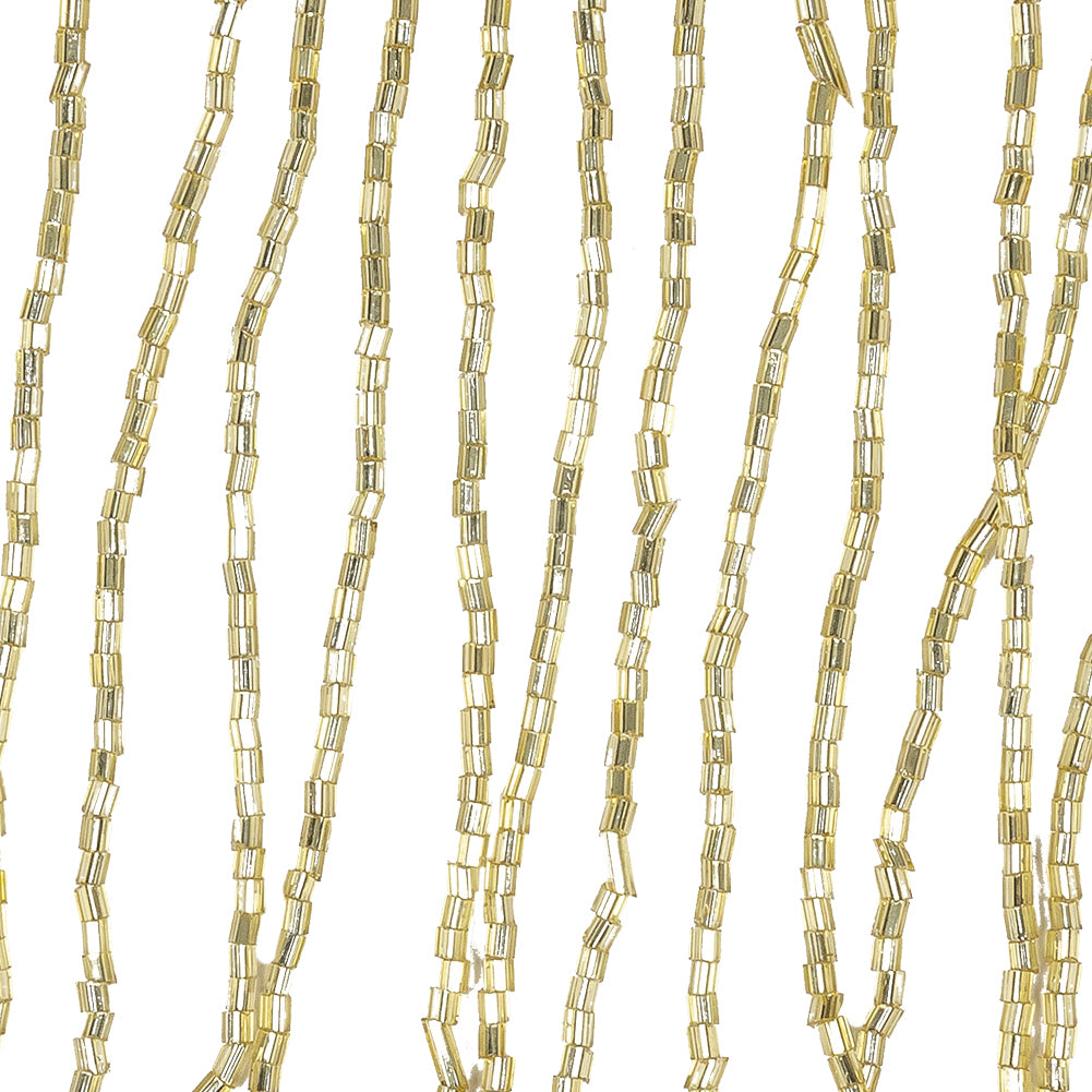 Flecos dorados con cuentas en el labio trenzado - 5" Flecos dorados con cuentas en el labio trenzado - 5"