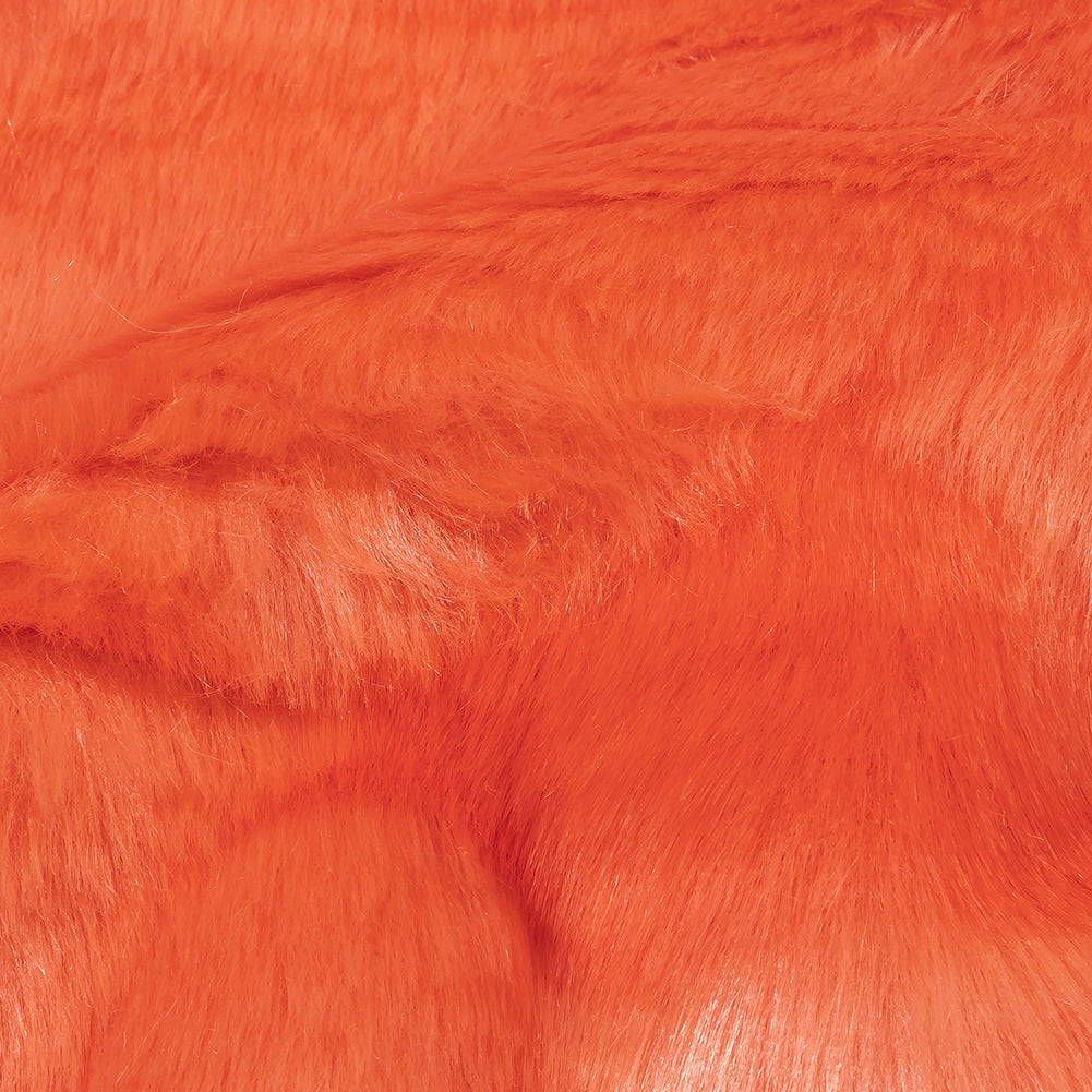 Luxury Faux Fur - Coral Abstract Tonal Detail Luxury Faux Fur - Coral Abstract Tonal Detail