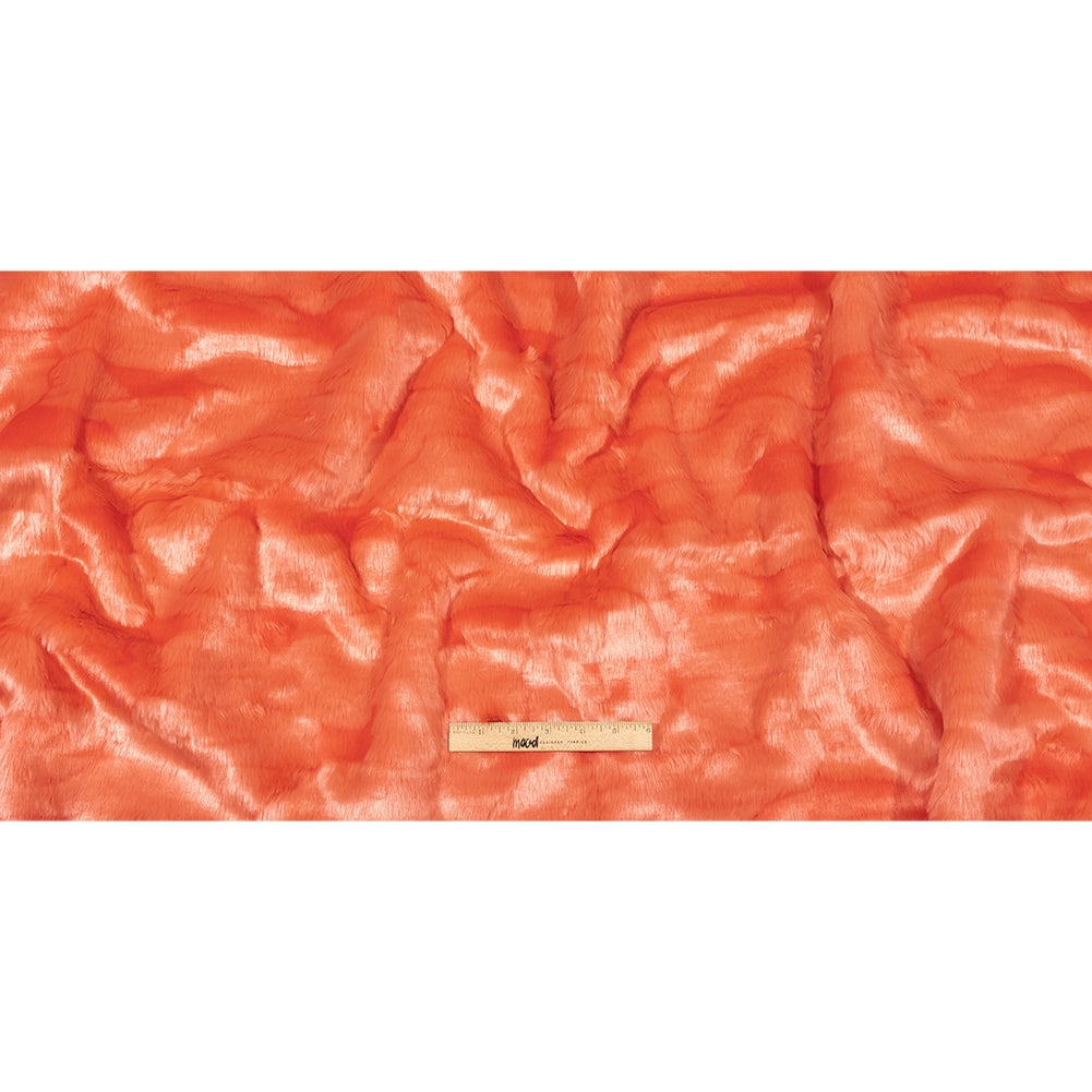 Luxury Faux Fur - Coral Abstract Tonal Full Luxury Faux Fur - Coral Abstract Tonal Full