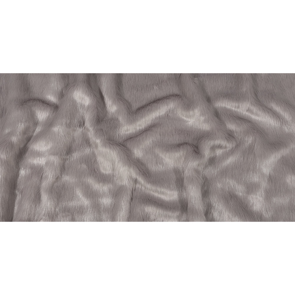 Silver Gray Luxury Faux Fur Full Silver Gray Luxury Faux Fur Full