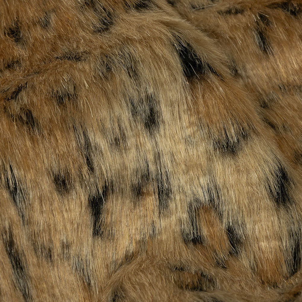 Brown and Black Leopard Spots Luxury Faux Fur Detail Brown and Black Leopard Spots Luxury Faux Fur Detail