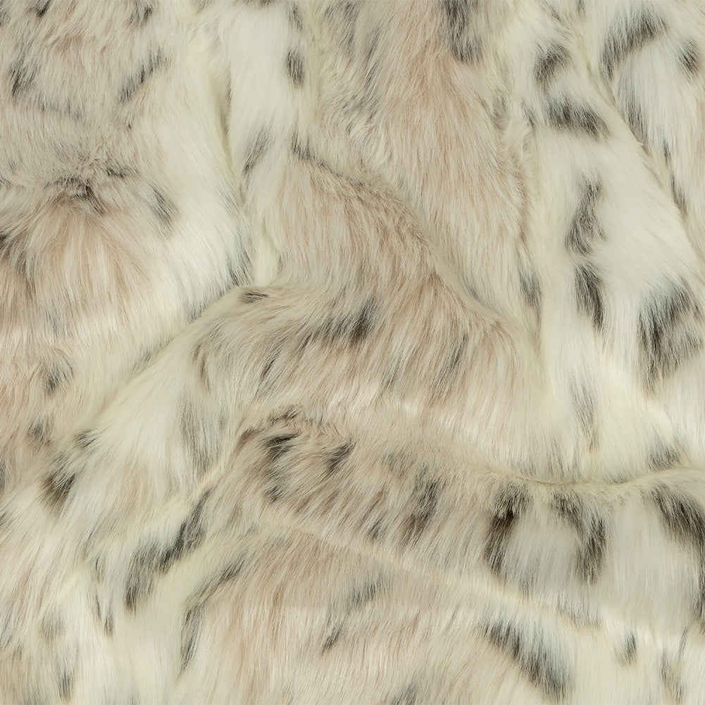 Vaporous Gray, Trench Coat and Brown Spotted Luxury Faux Fur Vaporous Gray, Trench Coat and Brown Spotted Luxury Faux Fur