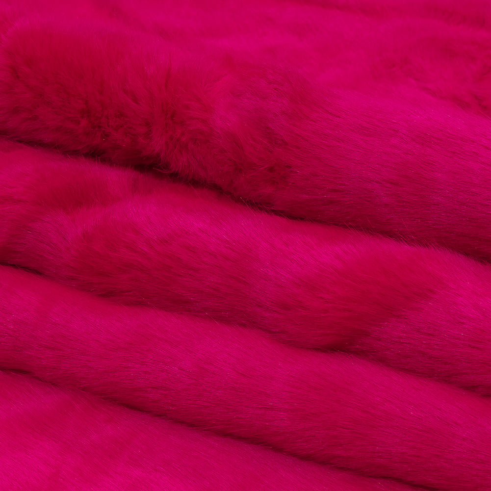 Hot Pink Short Pile Luxury Faux Fur Folded Hot Pink Short Pile Luxury Faux Fur Folded