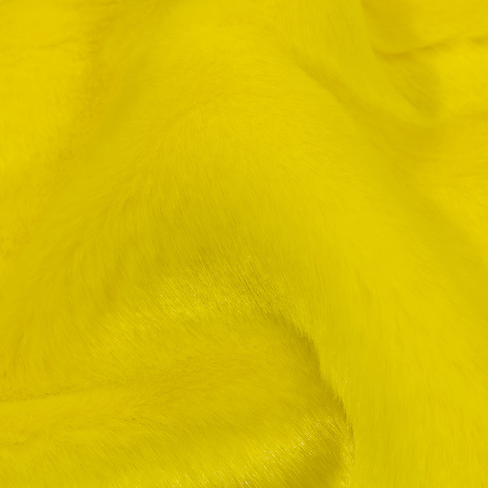 Primary Yellow Luxury Faux Fur Detail Primary Yellow Luxury Faux Fur Detail