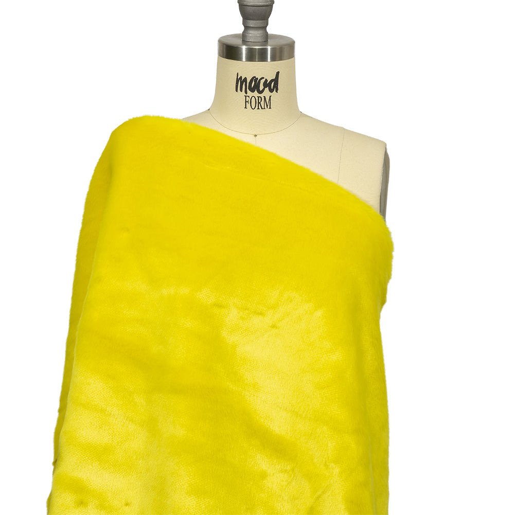 Primary Yellow Luxury Faux Fur Drape Primary Yellow Luxury Faux Fur Drape