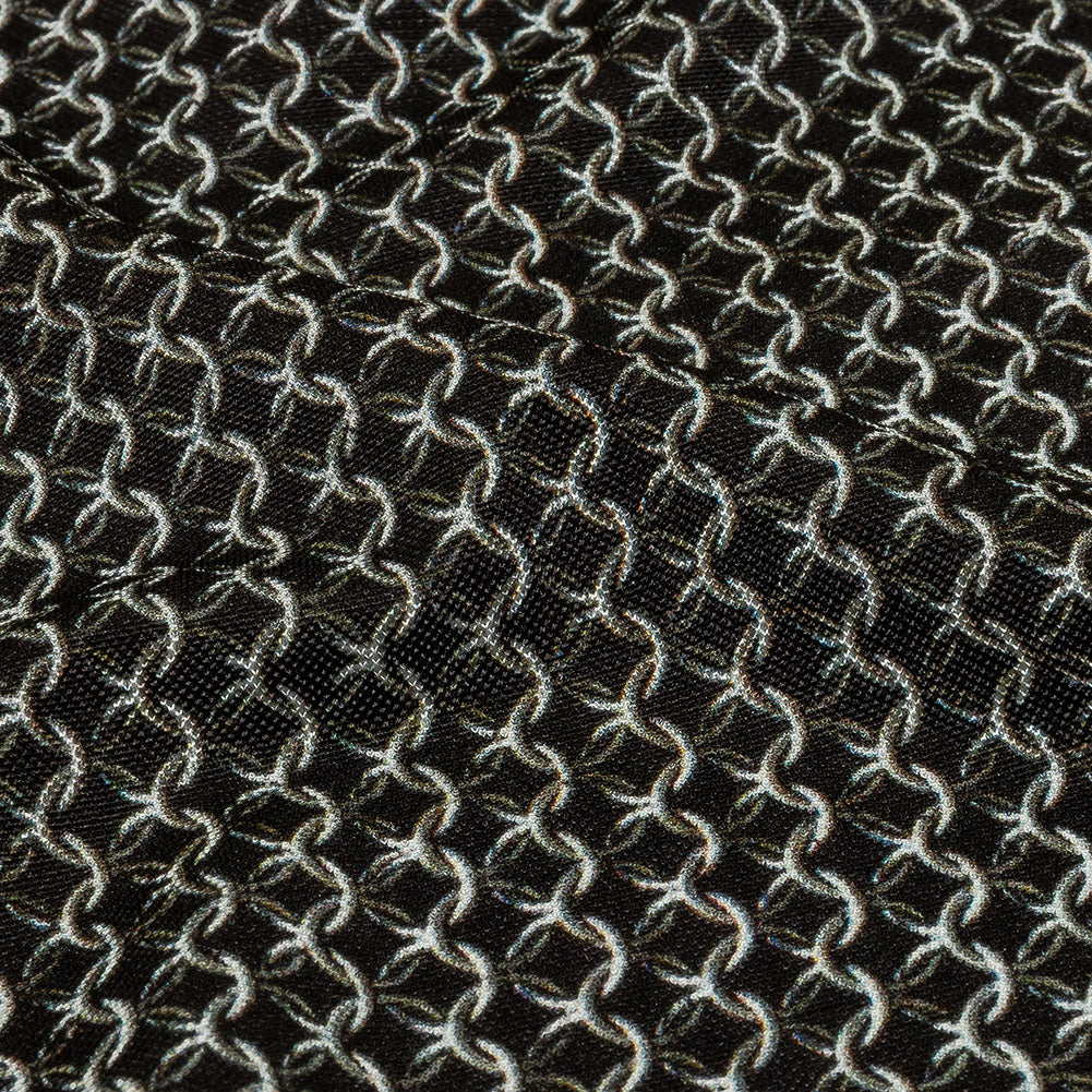 Balenciaga Italian Caviar and Gull Chainmail Viscose Pique Knit Detail Balenciaga Italian Caviar and Gull Chainmail Viscose Pique Knit Detail