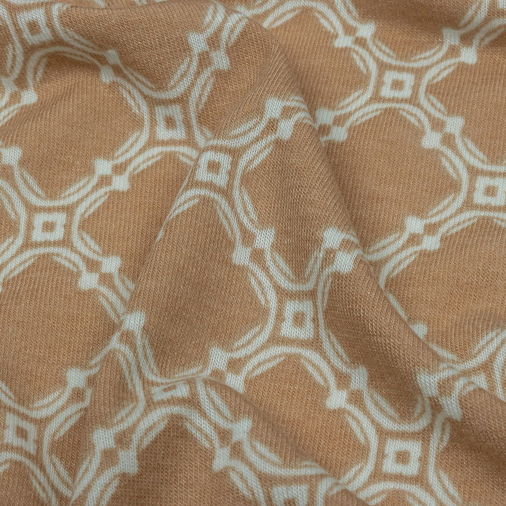 Beige and Pale Mint Decorative Lattice Polyester and Rayon Jersey Detail Beige and Pale Mint Decorative Lattice Polyester and Rayon Jersey Detail