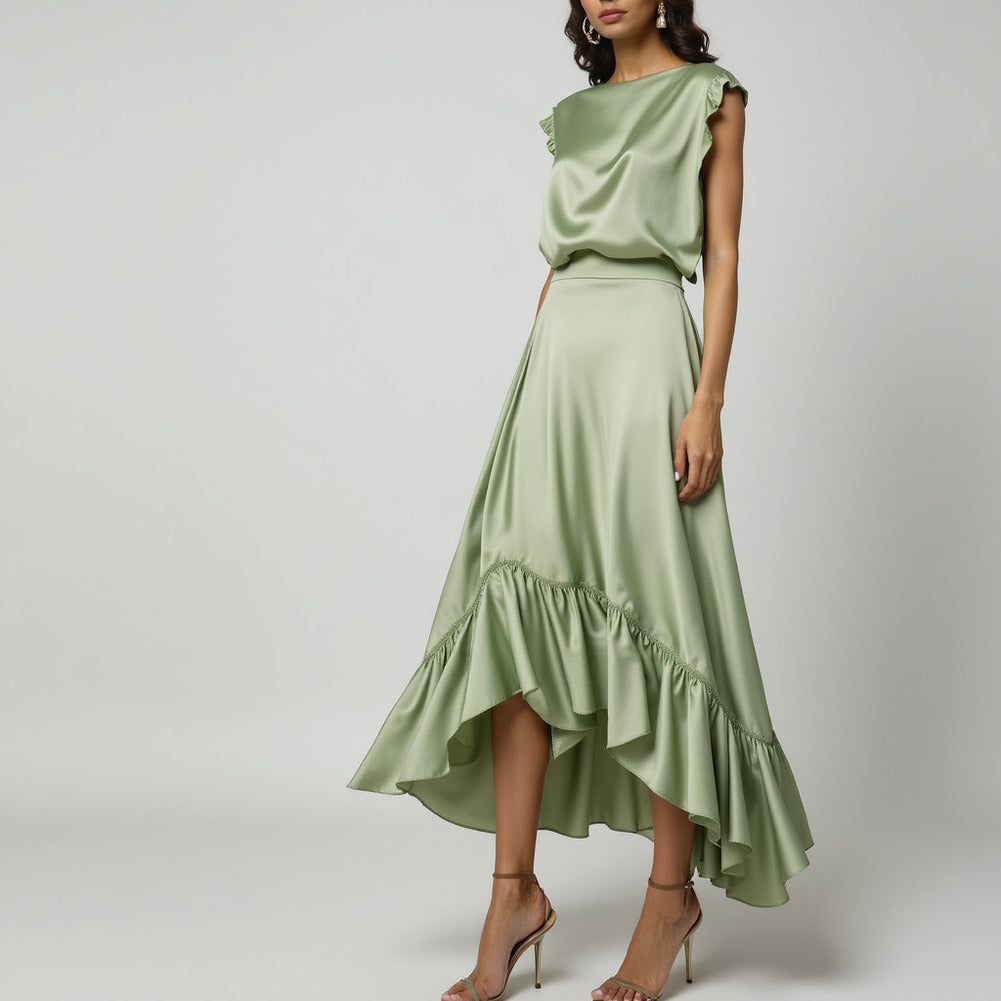 Sustainable Viscose Fluid Satin - Celadon - Mood Exclusive Elliana Collection Sustainable Viscose Fluid Satin - Celadon - Mood Exclusive Elliana Collection