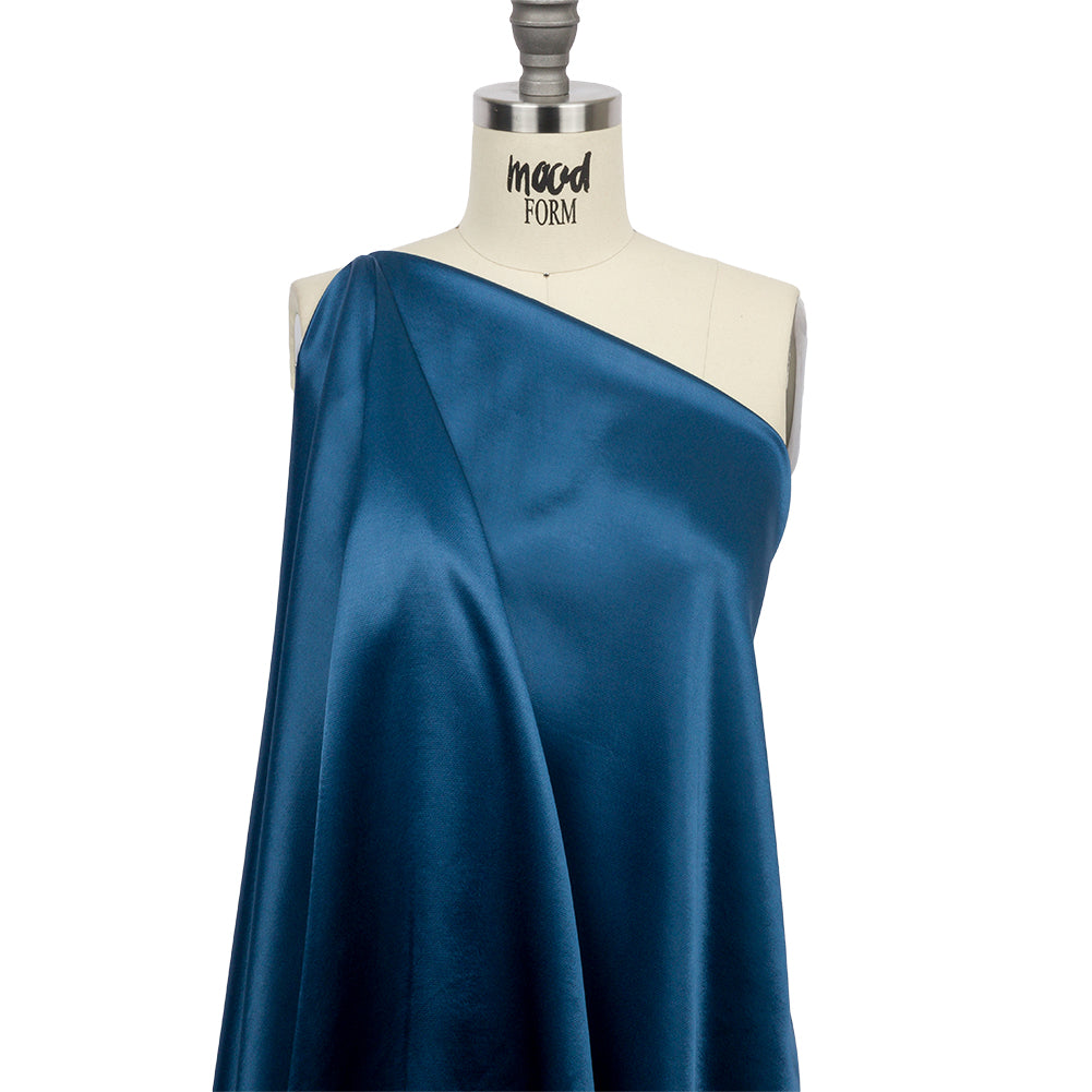 Sustainable Viscose Fluid Satin - Blue - Mood Exclusive Elliana Collection Sustainable Viscose Fluid Satin - Blue - Mood Exclusive Elliana Collection