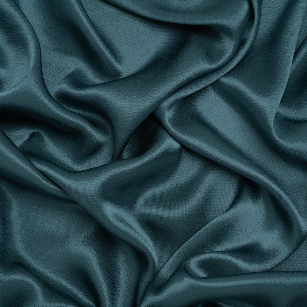 Sustainable Viscose Fluid Satin - Ocean Blue - Mood Exclusive Elliana Collection Sustainable Viscose Fluid Satin - Ocean Blue - Mood Exclusive Elliana Collection