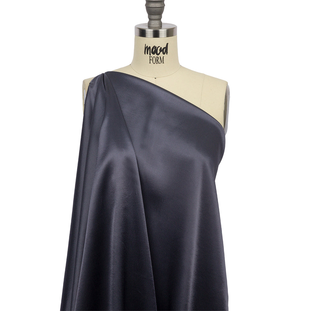 Sustainable Viscose Fluid Satin - Graphite - Mood Exclusive Elliana Collection Sustainable Viscose Fluid Satin - Graphite - Mood Exclusive Elliana Collection