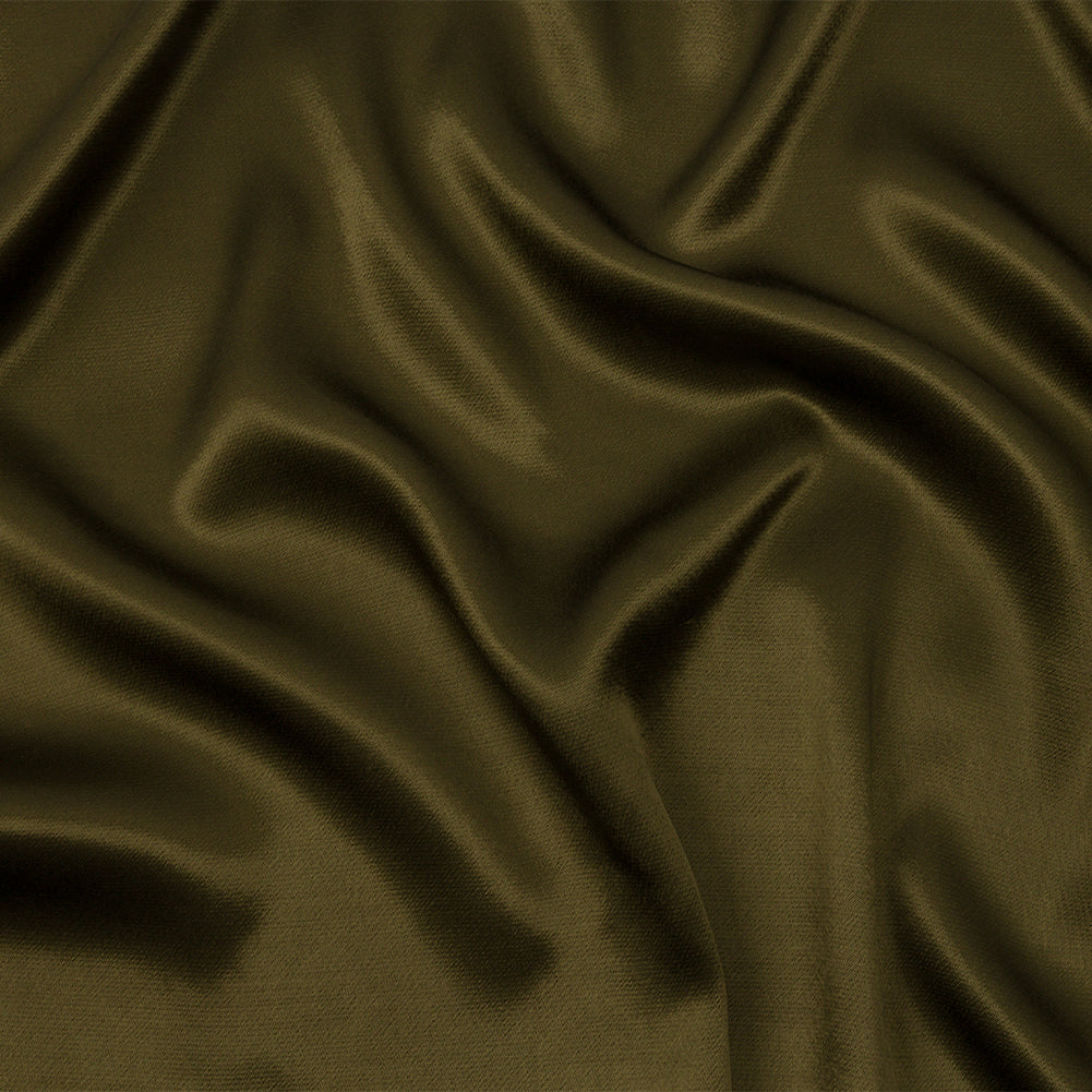 Sustainable Viscose Fluid Satin - Olive Green - Mood Exclusive Elliana Collection Sustainable Viscose Fluid Satin - Olive Green - Mood Exclusive Elliana Collection