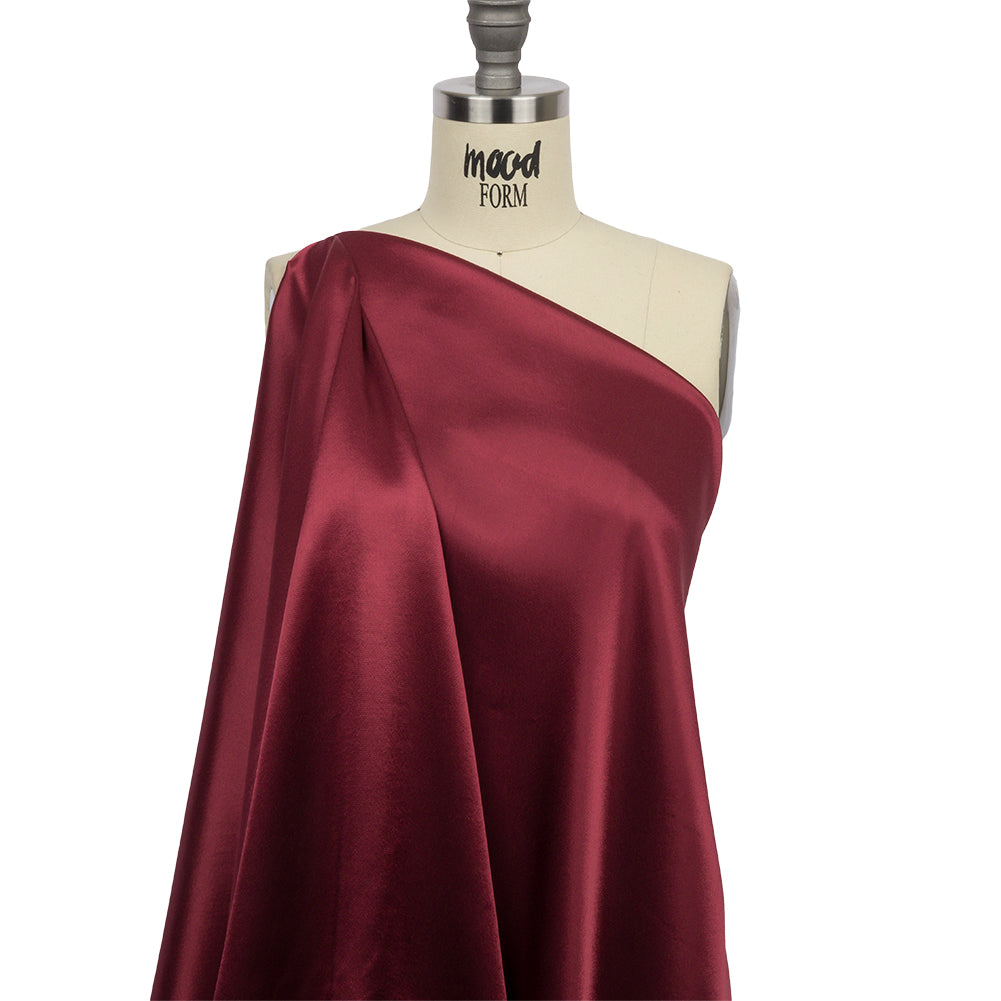 Sustainable Viscose Fluid Satin - Wine - Mood Exclusive Elliana Collection Sustainable Viscose Fluid Satin - Wine - Mood Exclusive Elliana Collection