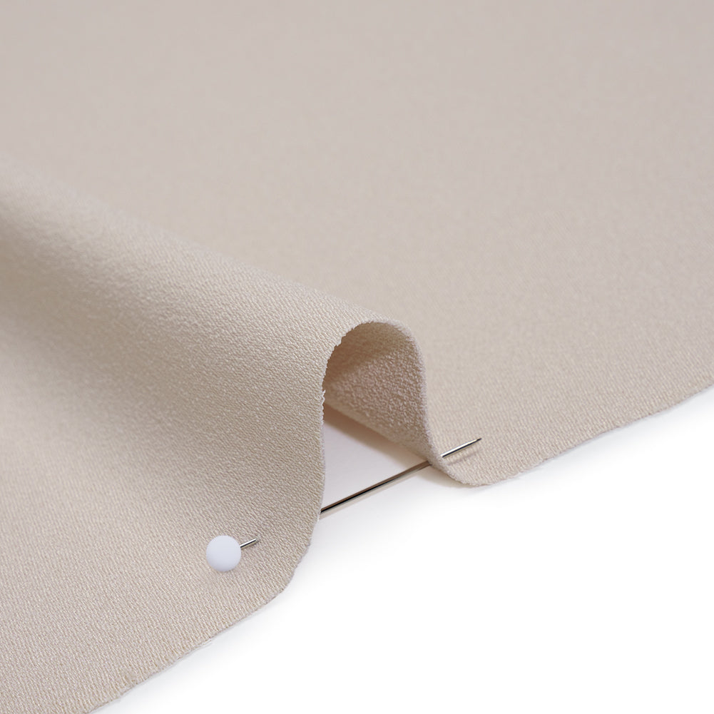 Luxe Recycled Polyester Crepe - Light Stone - Mood Exclusive Celastrina Collection - Detail Luxe Recycled Polyester Crepe - Light Stone - Mood Exclusive Celastrina Collection - Detail