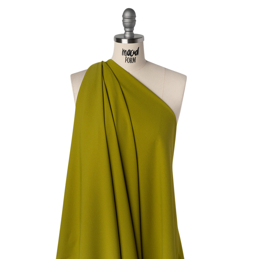 Luxe Recycled Polyester Crepe - Kiwi Green - Mood Exclusive Celastrina Collection - Drape Luxe Recycled Polyester Crepe - Kiwi Green - Mood Exclusive Celastrina Collection - Drape
