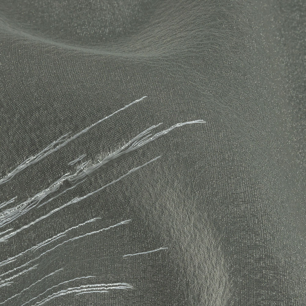 Metallic White Sleek Streaks Luxury Burnout Brocade Metallic White Sleek Streaks Luxury Burnout Brocade