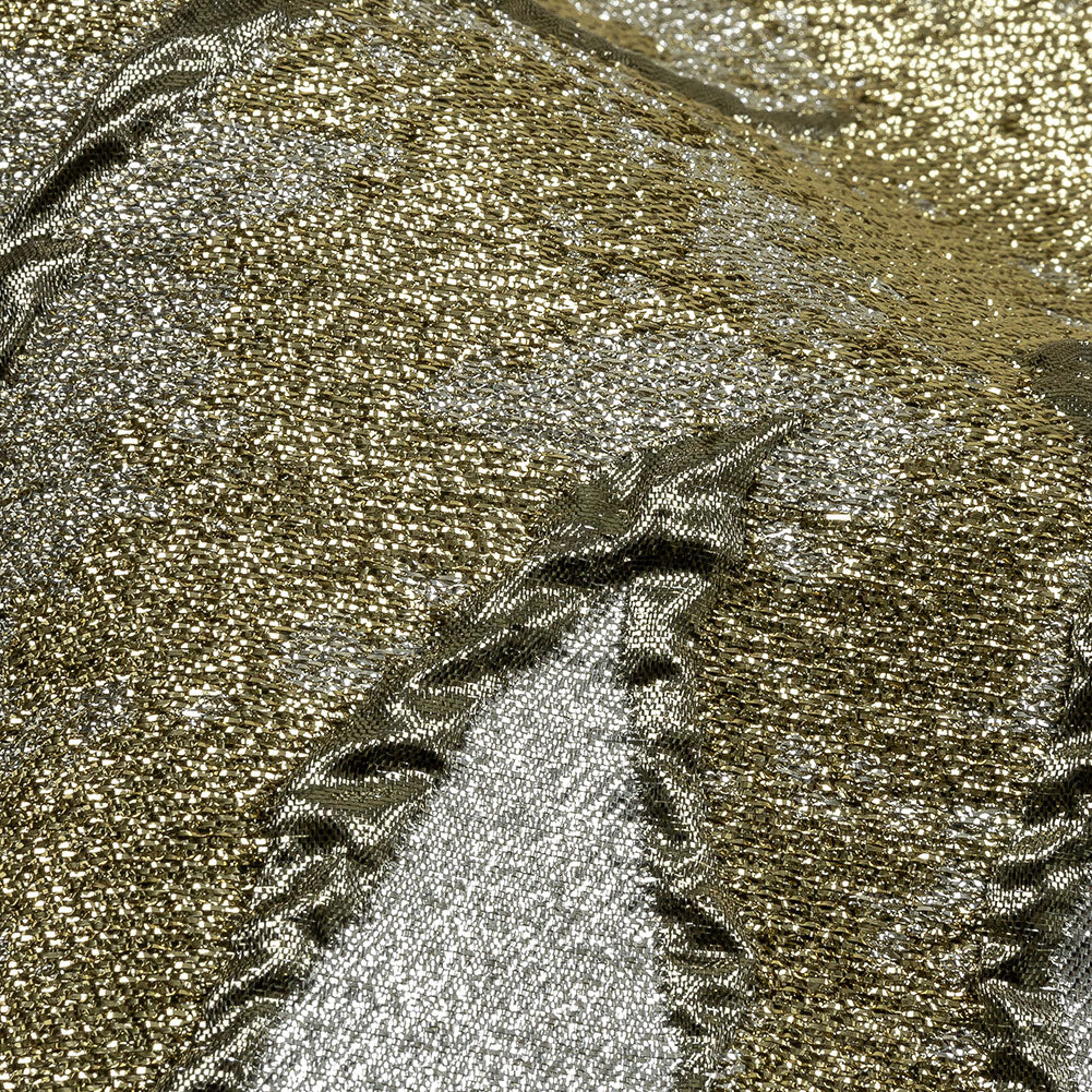 Metallic Silver and Gold Mottled Floral Luxury Brocade Metallic Silver and Gold Mottled Floral Luxury Brocade
