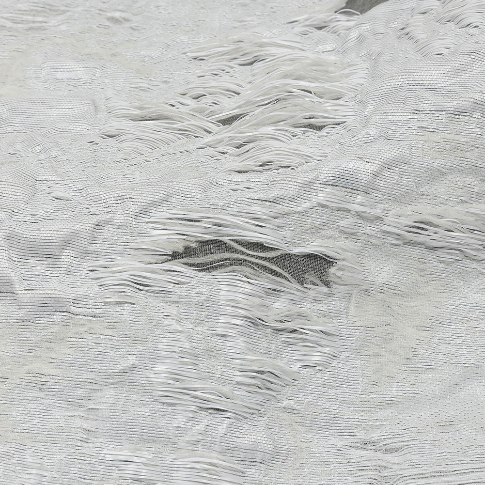 Metallic White Abstract Luxury Burnout Brocade Metallic White Abstract Luxury Burnout Brocade