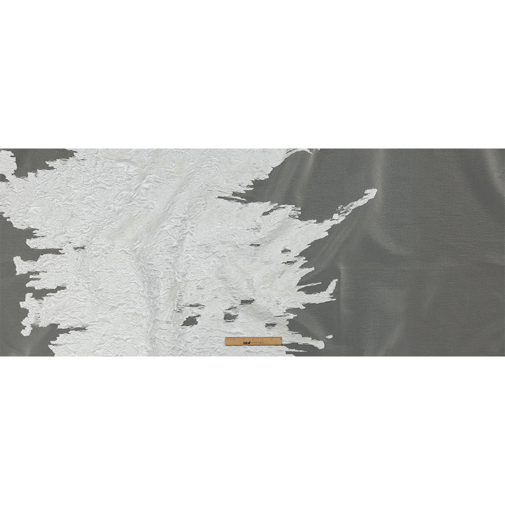 Metallic White Abstract Luxury Burnout Brocade Metallic White Abstract Luxury Burnout Brocade