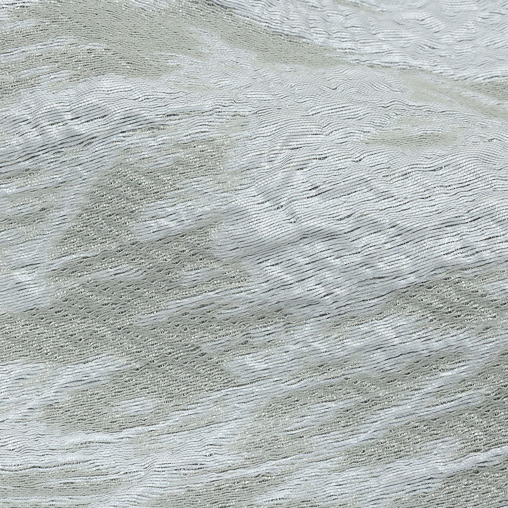Metallic White Abstract Splatters Luxury Burnout Brocade Metallic White Abstract Splatters Luxury Burnout Brocade