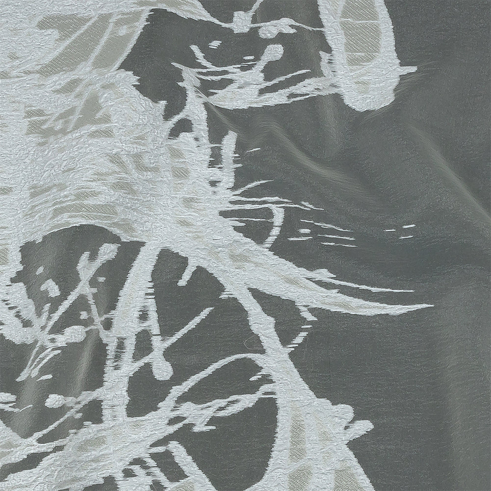 Metallic White Abstract Splatters Luxury Burnout Brocade Metallic White Abstract Splatters Luxury Burnout Brocade