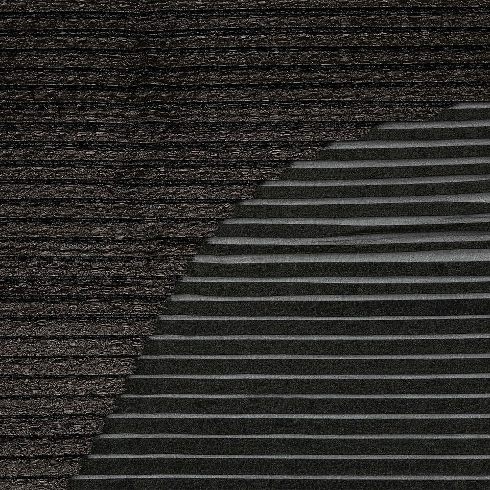 Metallic Black Diagonal Waves Pleated Luxury Burnout Brocade Metallic Black Diagonal Waves Pleated Luxury Burnout Brocade