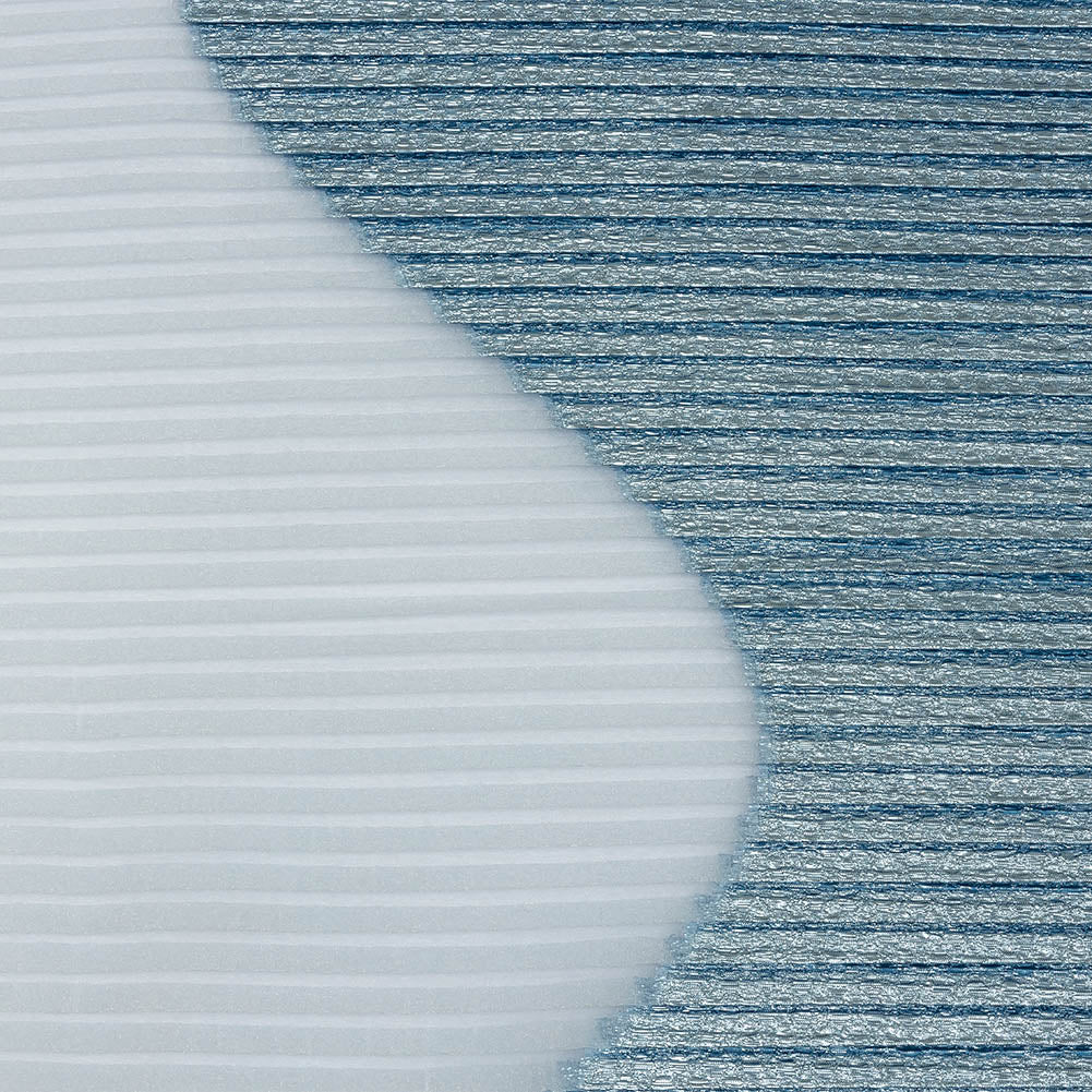Metallic Han Blue Waves Pleated Luxury Burnout Brocade Metallic Han Blue Waves Pleated Luxury Burnout Brocade