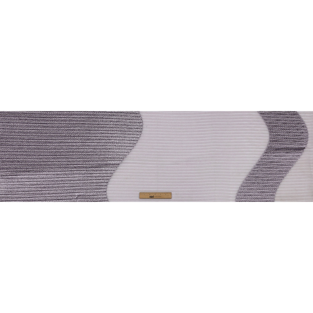Metallic Lilac Waves Pleated Luxury Burnout Brocade Metallic Lilac Waves Pleated Luxury Burnout Brocade