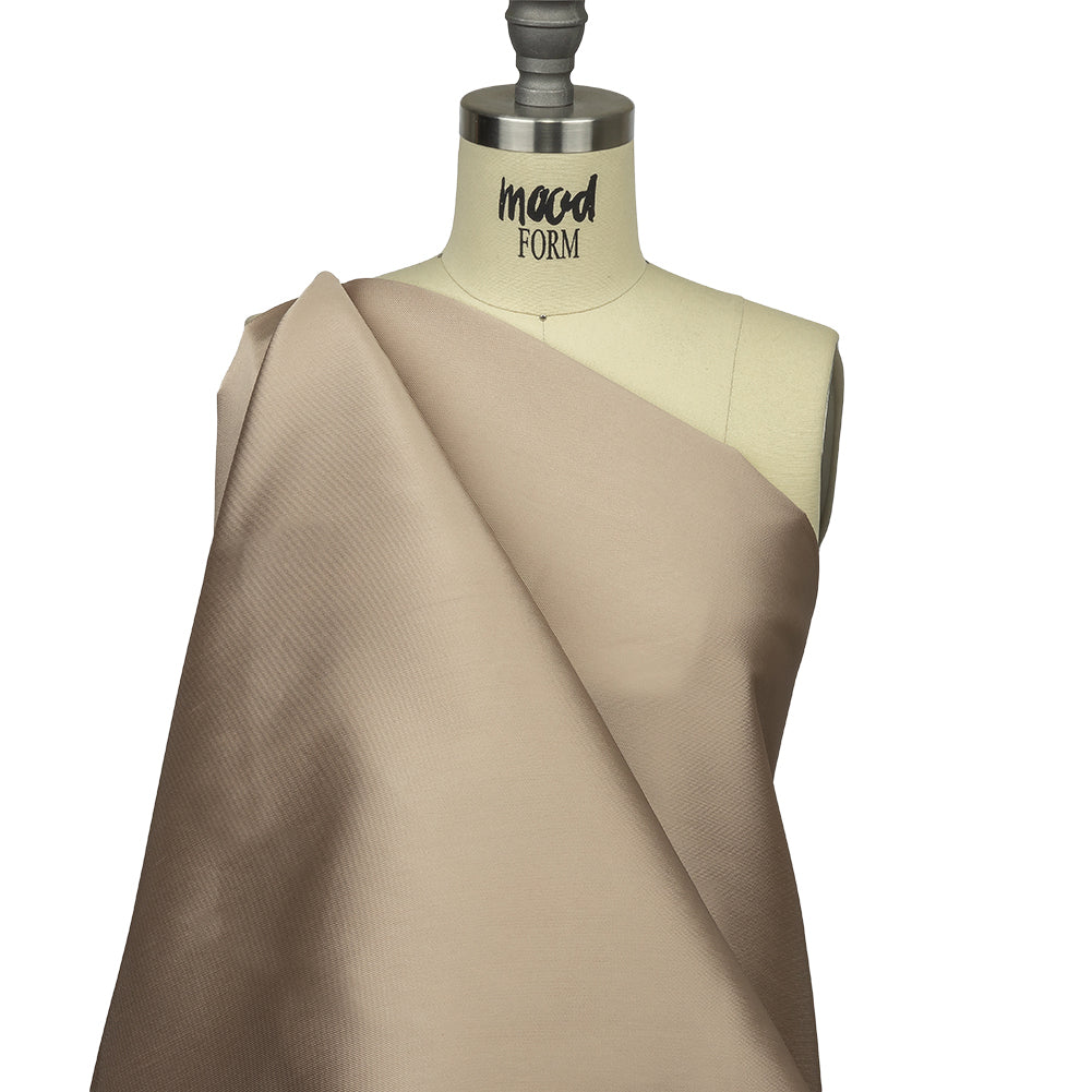 Olwyn Metallic Charcoal and Nude Double Faced Luxury Mikado - Drape Olwyn Metallic Charcoal and Nude Double Faced Luxury Mikado - Drape