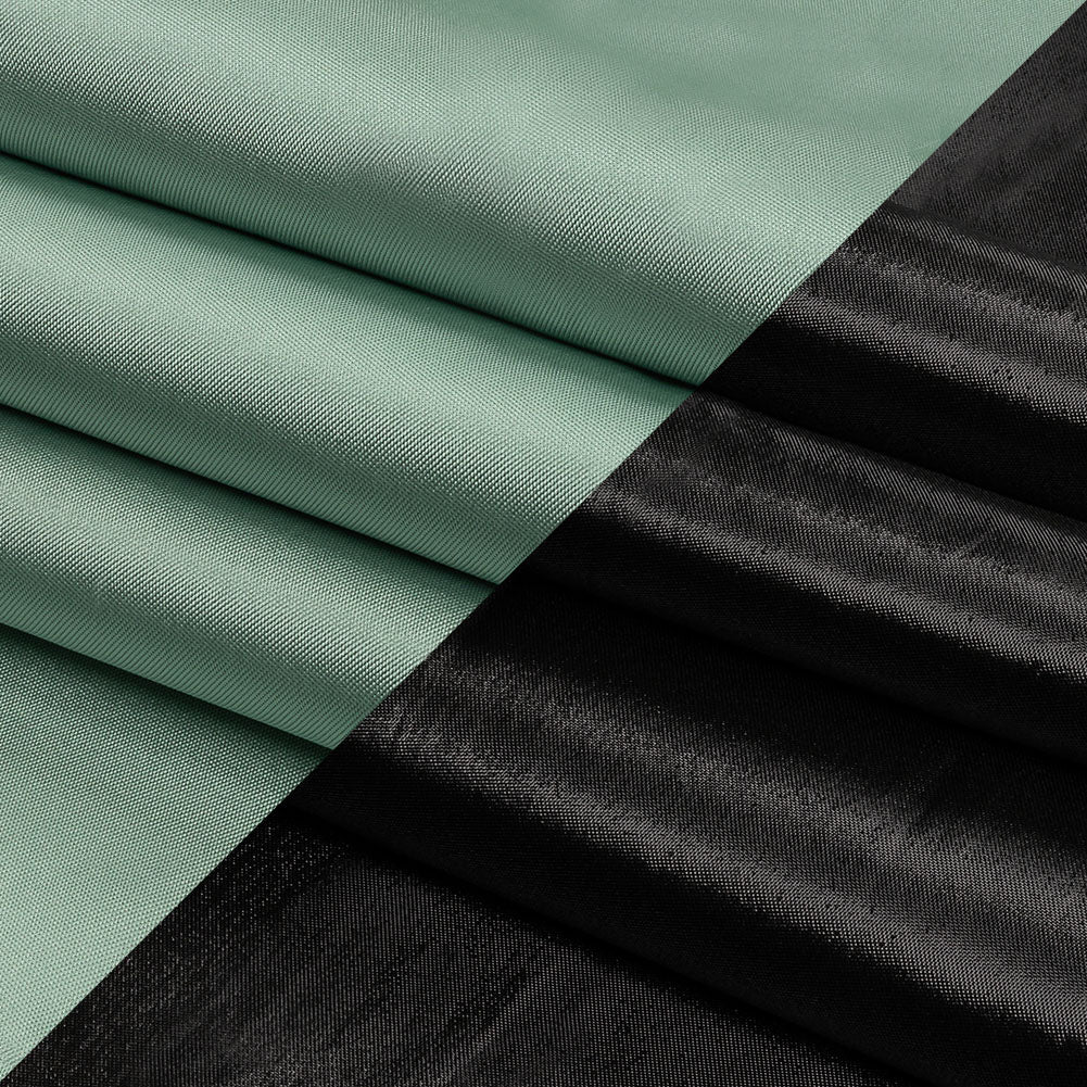 Olwyn Metallic Black and Glass Sea Double Faced Luxury Mikado - Folded Olwyn Metallic Black and Glass Sea Double Faced Luxury Mikado - Folded
