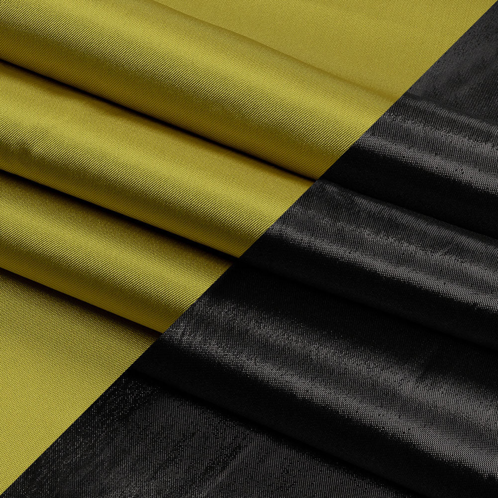 Olwyn Metallic Black and Yellow Double Faced Luxury Mikado Olwyn Metallic Black and Yellow Double Faced Luxury Mikado