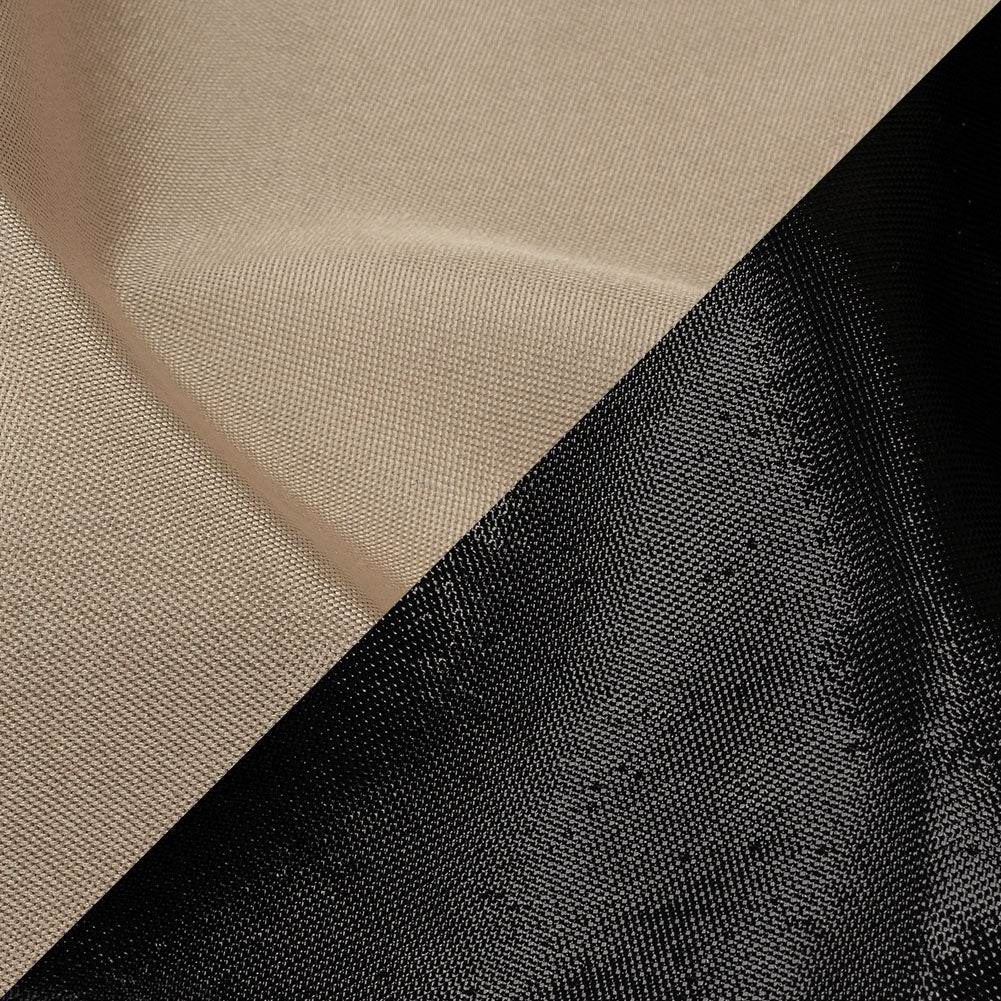 Olwyn Metallic Black and Beige Double Faced Luxury Mikado - Detail Olwyn Metallic Black and Beige Double Faced Luxury Mikado - Detail