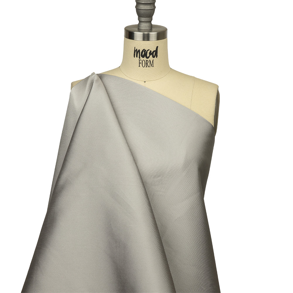 Olwyn Metallic Black and Silver Double Faced Luxury Mikado Olwyn Metallic Black and Silver Double Faced Luxury Mikado