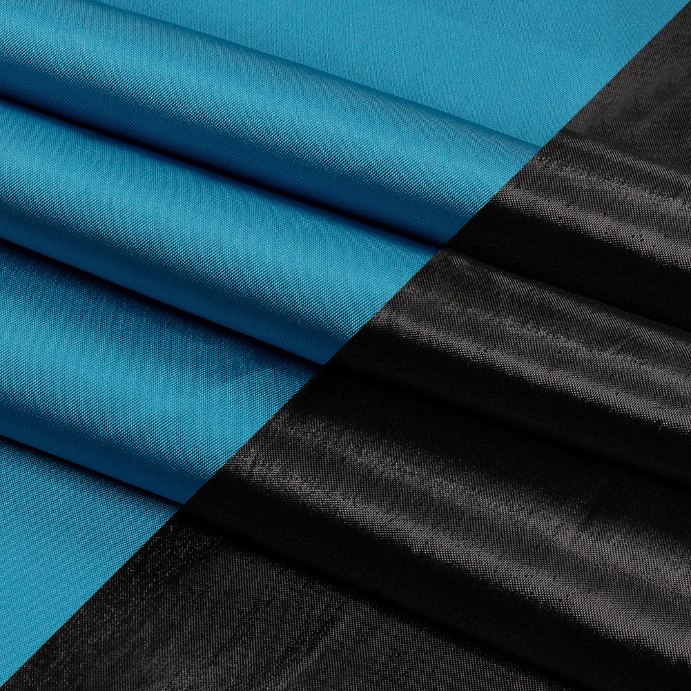 Olwyn Metallic Black and Blue Double Faced Luxury Mikado - Folded Olwyn Metallic Black and Blue Double Faced Luxury Mikado - Folded