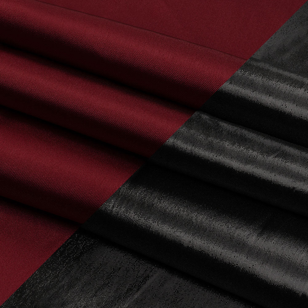 Olwyn Metallic Black and Space Cherry Double Faced Luxury Mikado Olwyn Metallic Black and Space Cherry Double Faced Luxury Mikado