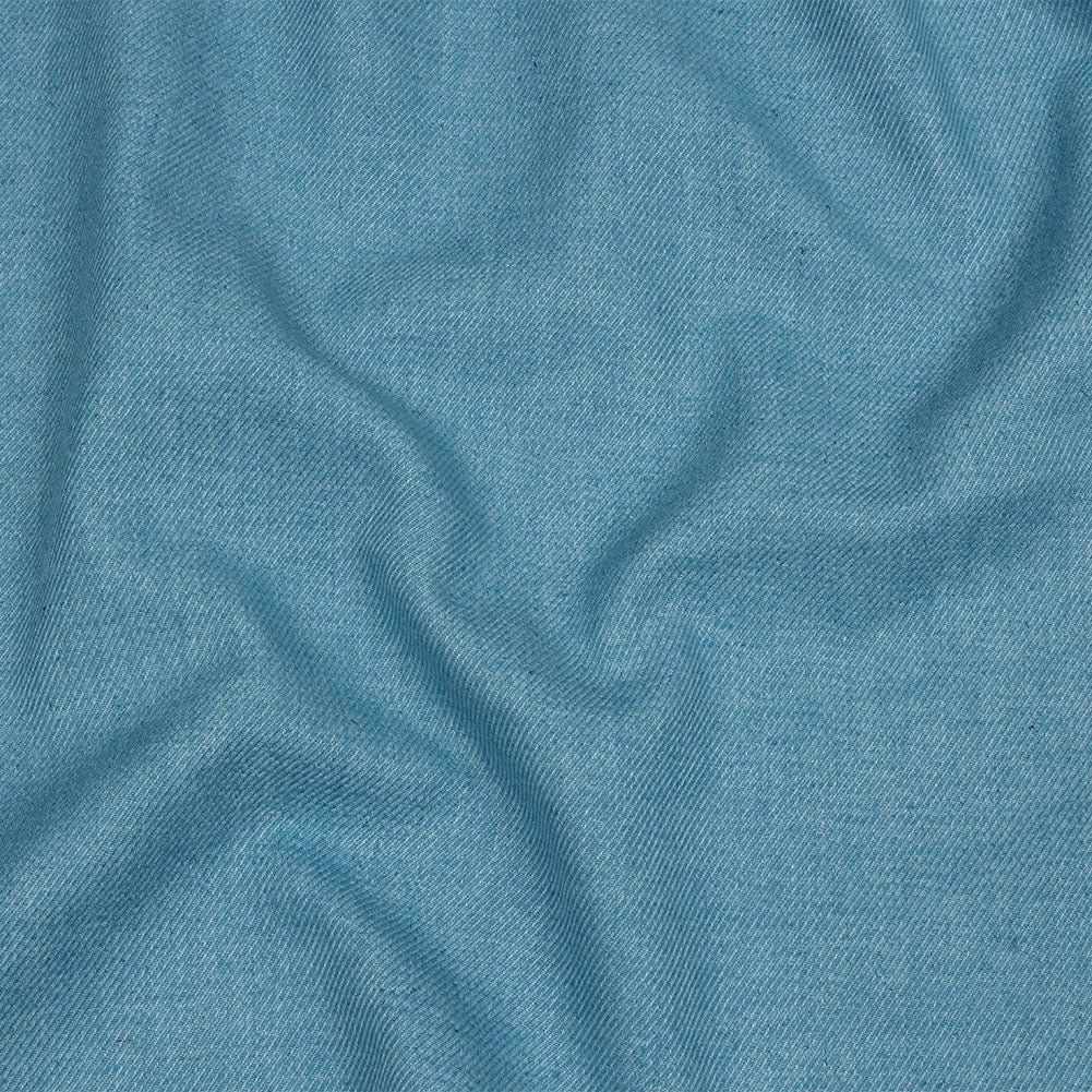 Cool Blue Heathered Linen, Cotton and Polyester Twill Cool Blue Heathered Linen, Cotton and Polyester Twill