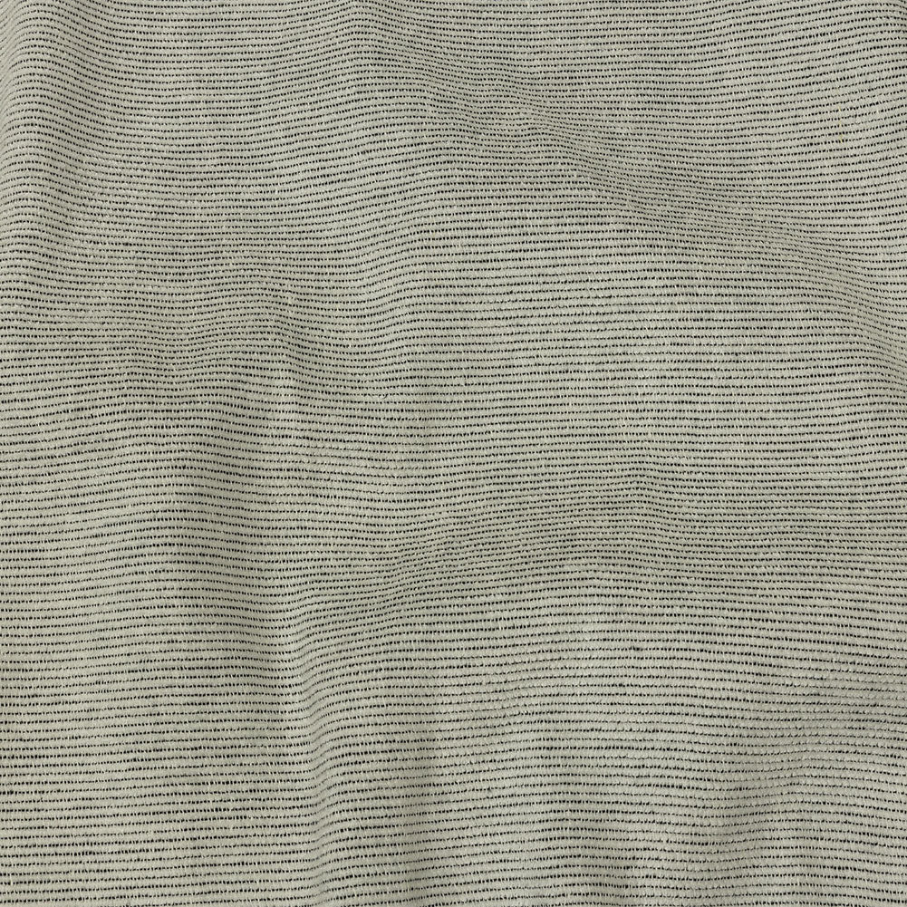 Black and White Linen and Rayon Chenille Stripes Woven Black and White Linen and Rayon Chenille Stripes Woven