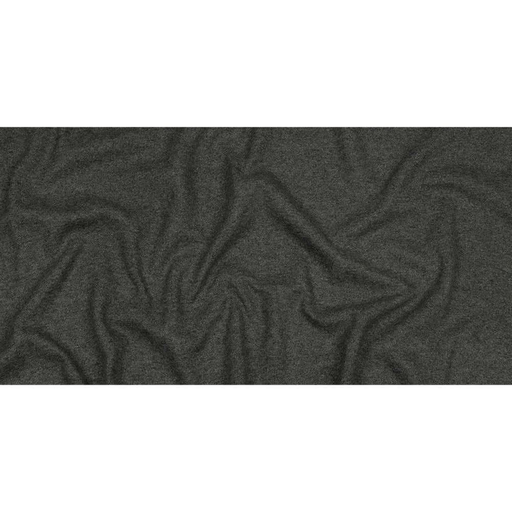 Famous Designer Heathered Gray Blended Wool Double Knit